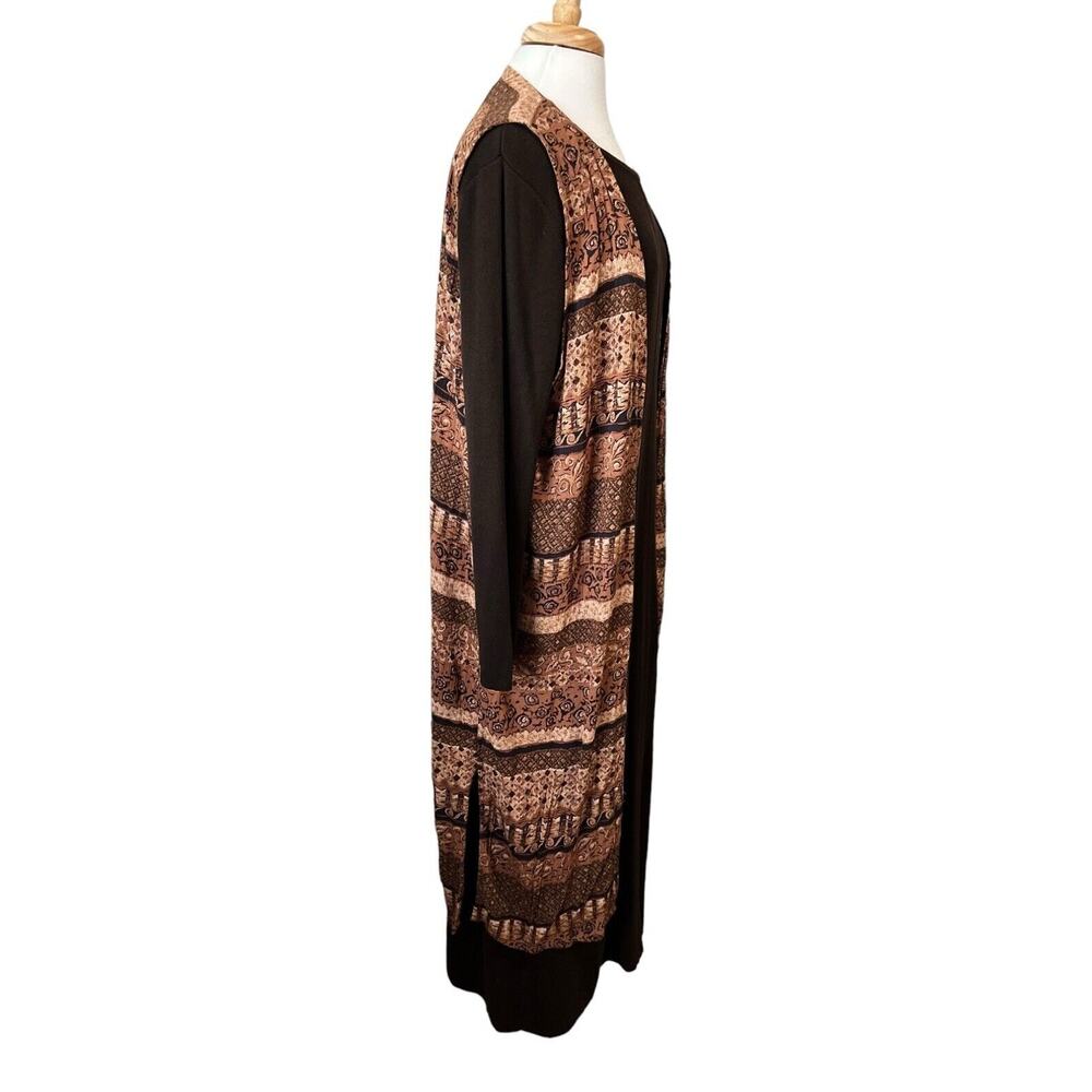 Vintage 90s Linea Boho Heavy Ribbed Maxi Sweater Dress & Duster Cardigan S/M - Picture 5 of 10